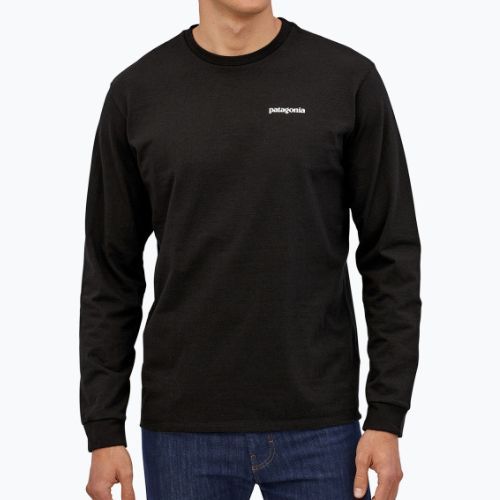 Pánské trekové tričko longsleeve Patagonia P-6 Logo Responsibili black