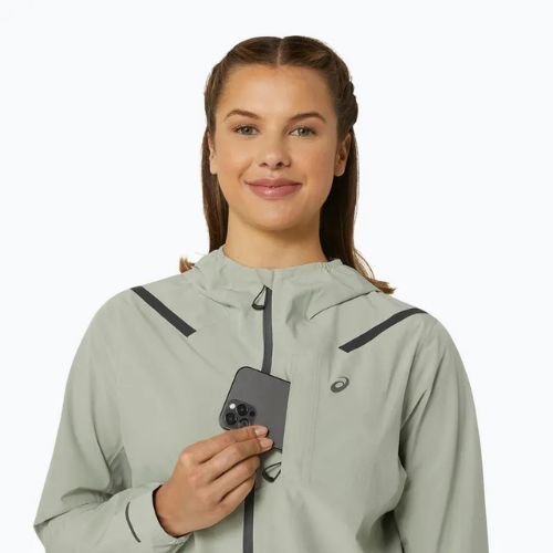 Dámská běžecká bunda  ASICS Accelerate Waterproof 2.0 olive grey