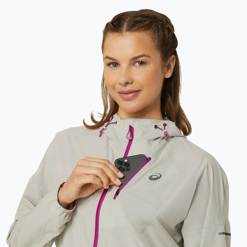 Dámská běžecká bunda  ASICS Fujitrail Waterproof birch