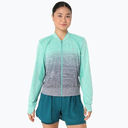 Dámská běžecká bunda  ASICS Nagino Run Seamless aurora green/blue expanse