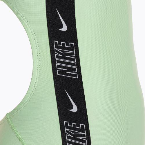 Dámské jednodílné plavky Nike Logo Tape Fastback vapor green