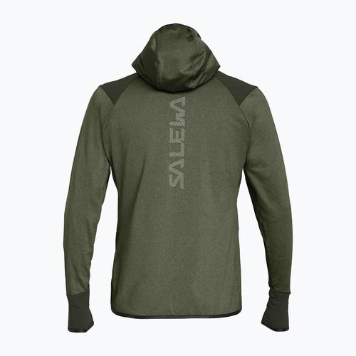 Pánská treková mikina  Salewa Agner Hybrid PL/DST FZ dark olive melange