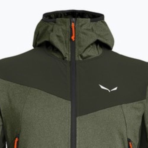 Pánská treková mikina  Salewa Agner Hybrid PL/DST FZ dark olive melange