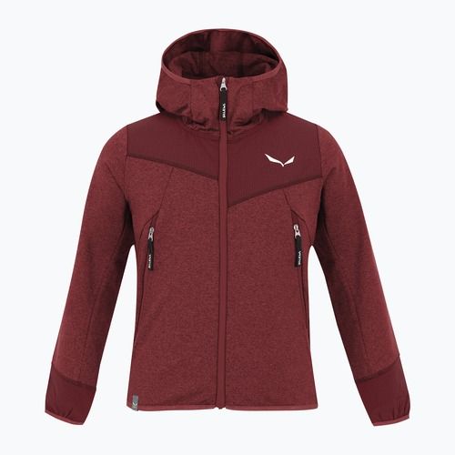 Dětská treková mikina  Salewa Agner Melange PL FZ Hoody syrah