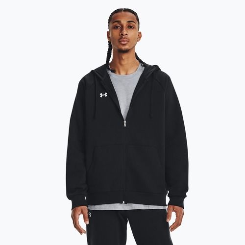 Pánská mikina Under Armour Rival Fleece FZ Hoodie black/white