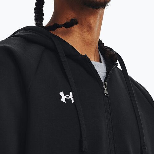 Pánská mikina Under Armour Rival Fleece FZ Hoodie black/white