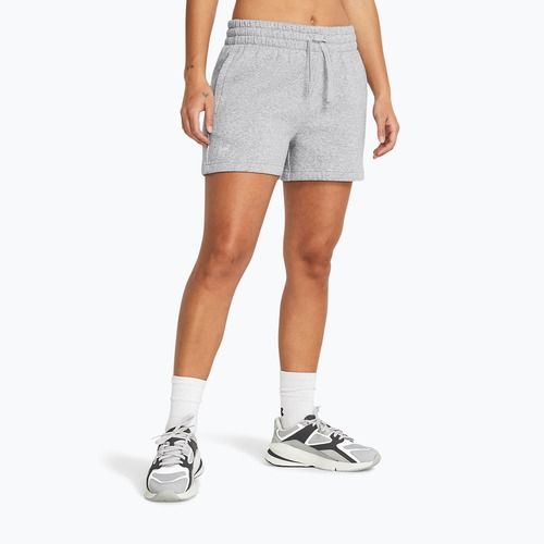 Dámské sportovní kraťasy Under Armour Rival Fleece mod gray light heather/white