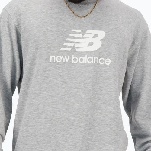 Pánská mikina New Balance Stacked Logo French Terry Crew athletic grey