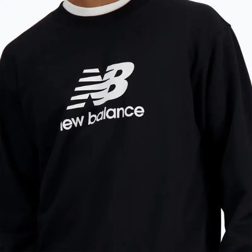 Pánská mikina New Balance Stacked Logo French Terry Crew black