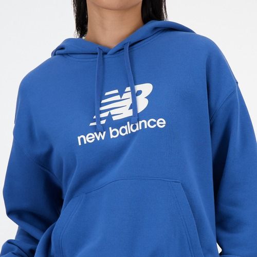 Dámská mikina New Balance French Terry Stacked Logo Hoodie blueagat