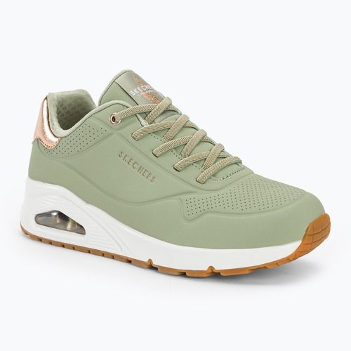 Dámské boty SKECHERS Uno Shimmer Away sage/rose gold/mesh