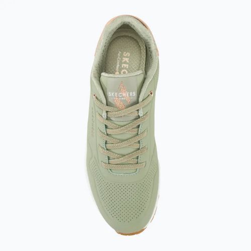 Dámské boty SKECHERS Uno Shimmer Away sage/rose gold/mesh