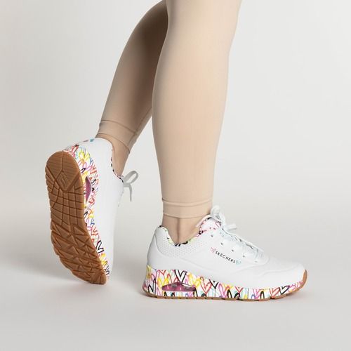 Dámské boty SKECHERS Uno Loving Love white/multi