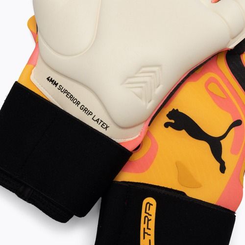 Brankářské rukavice PUMA Ultra Ultimate Hybrid sunset glow/sun stream/puma black
