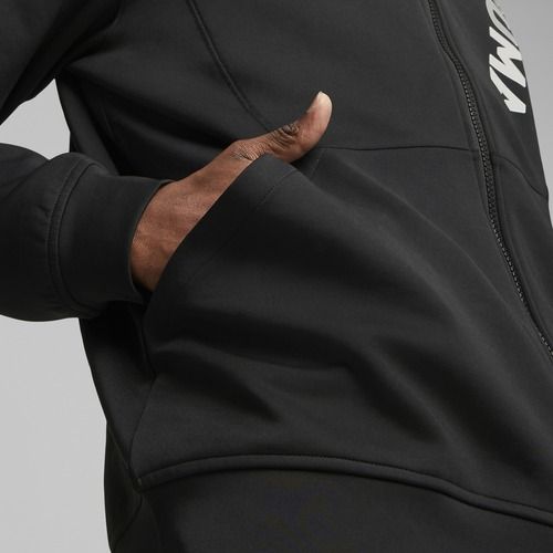 Pánská  mikina PUMA Fit Double Knit FZ Hoodie puma black