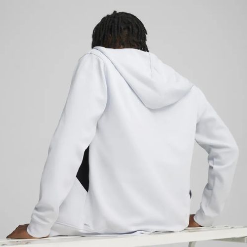 Pánská mikina PUMA Fit Double Knit FZ Hoodie silver mist