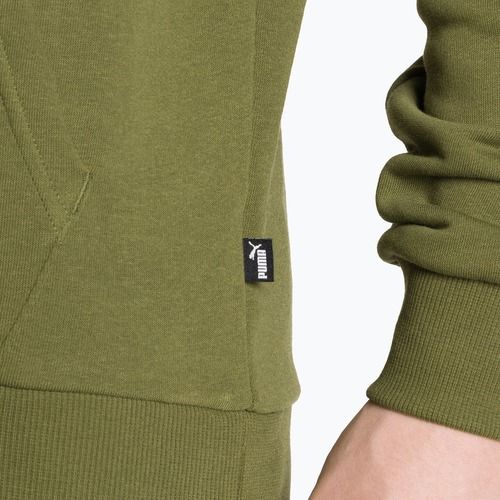 Pánská dvoubarevná mikina PUMA Essentials+ Big Logo Hoodie TR olive green