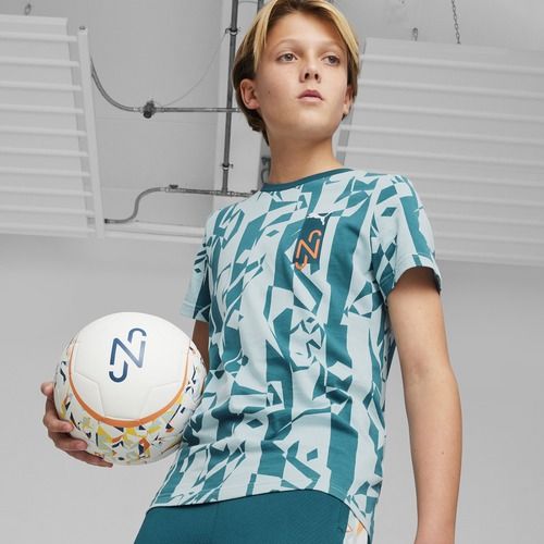 Dětský fotbalový dres  PUMA Neymar Jr Creativity Logo Tee ocean tropic/turquoise surf