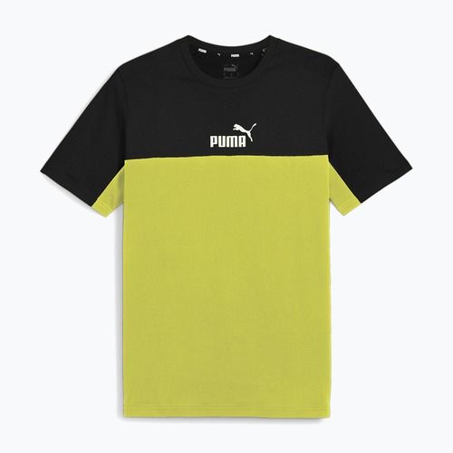 Pánské tričko PUMA ESS+ Block Tee puma black/lime sheen