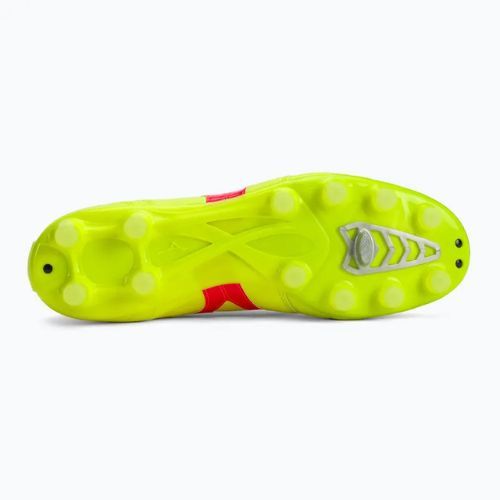 Pánské kopačky Mizuno Morelia II Pro MD safety yellow/fiery coral 2/galaxy silver