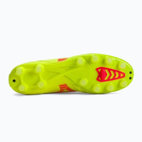 Pánské kopačky Mizuno Morelia Neo IV Pro MD safety yellow/fiery coral 2/galaxy silver