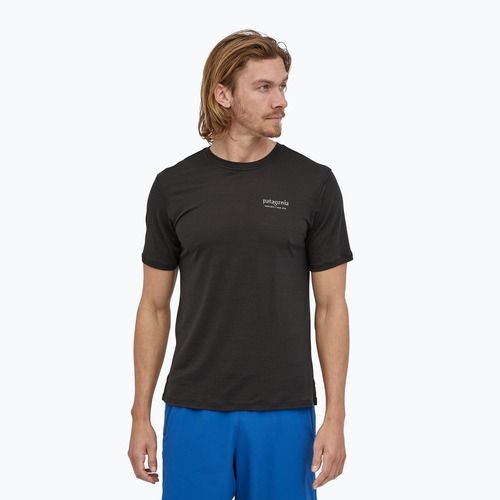 Pánské tričko Patagonia Cap Cool Merino Blend Graphic Shirt heritage header/black