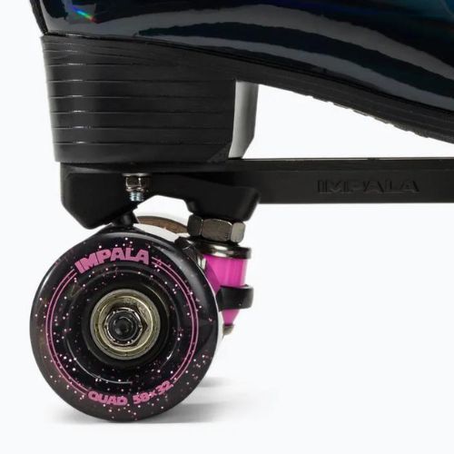 Dámské kolečkové brusle IMPALA Quad Skate black holographic