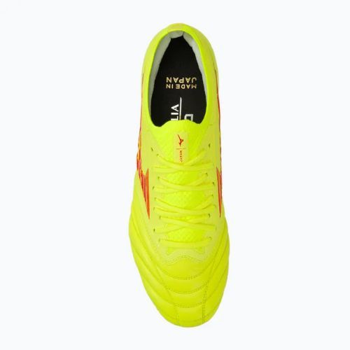 Pánské kopačky Mizuno Morelia Neo IV Β Japan Mix safety yellow/flery coral 2/safety yellow