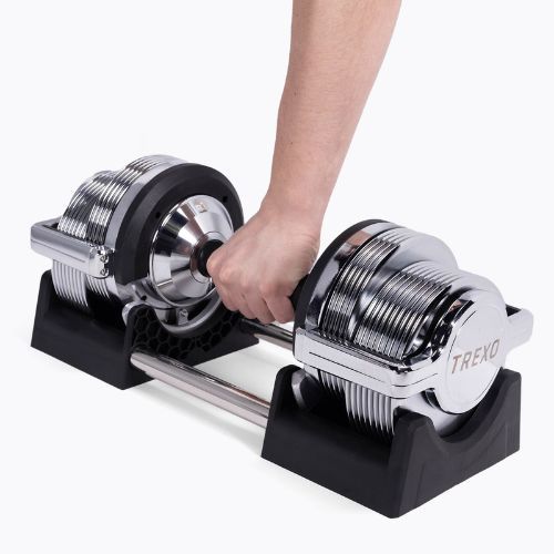 Nastavitelná činka TREXO TRX-AD32C 3-32 kg srestříbrná