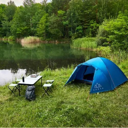 Stanový přístřešek pro 3 osoby KADVA CAMPdome 3 modrý