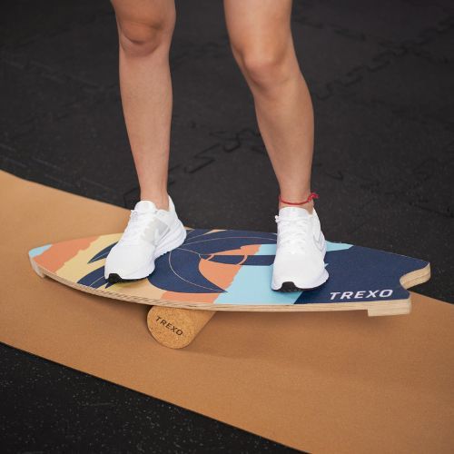 Balanční deska + podložka + váleček XTREXO BBS01 modrá/oranžová