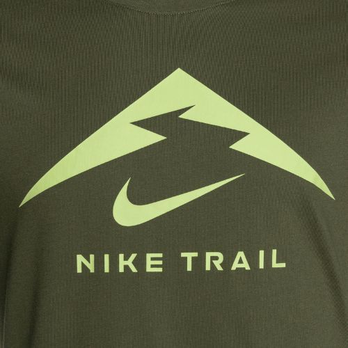 Pánské běžecké tričko Nike Dri-Fit UV medium olive