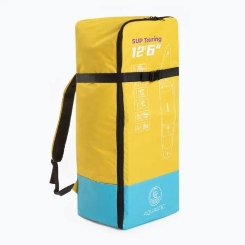 SUP AQUASTIC Touring 12'6" batoh na prkno žlutý