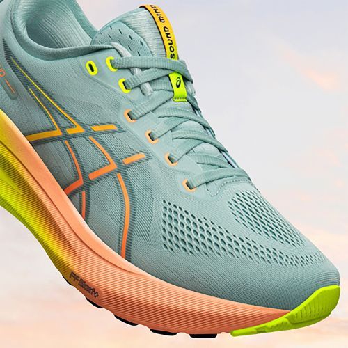 Buty do biegania damskie ASICS Gel-Kayano 31 Paris light celadon/safety yellow