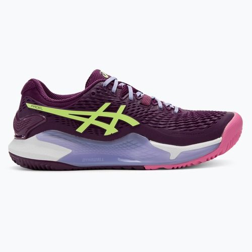 Dámské boty na padel ASICS Gel-Resolution 9 deep mauve/lime green