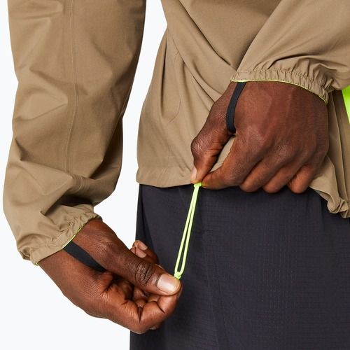 Pánská běžecká bunda ASICS Fujitrail Waterproof pepper