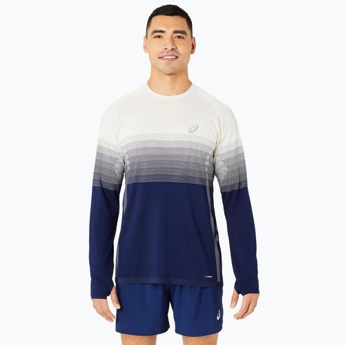 Pánské běžecké tričko longsleeve  ASICS Seamless birch/blue expanse