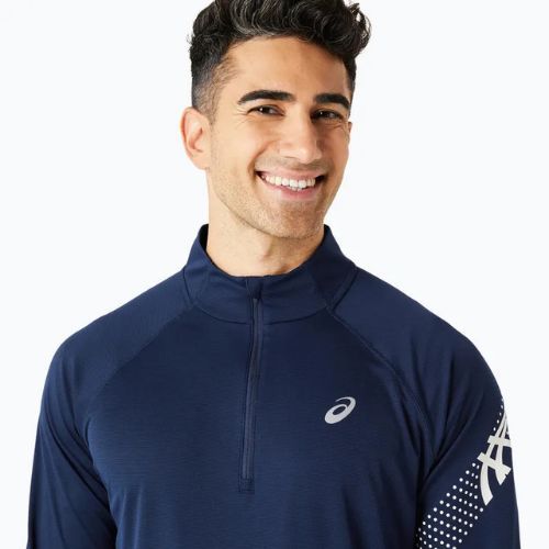 Pánské běžecké tričko longsleeve  ASICS Icon 1/2 Zip performance blue expanse