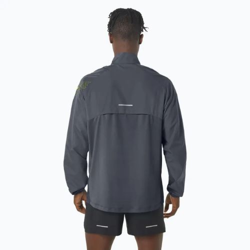 Pánská běžecká bunda  ASICS Icon carrier grey / safety yellow
