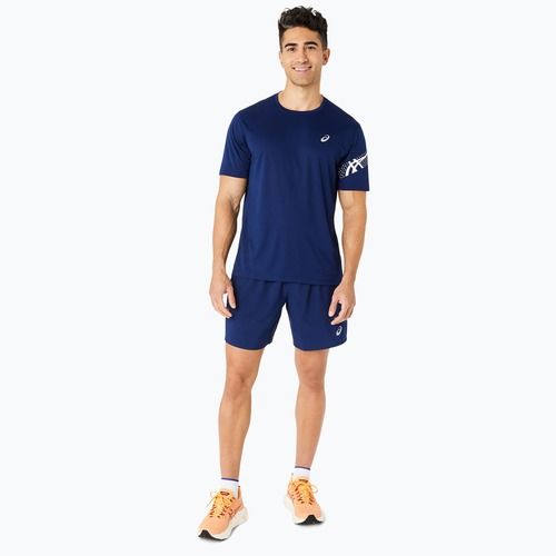 Pánské běžecké tričko ASICS Icon Top blue expanse/brich