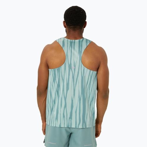 Pánské běžecké tílko tank top  ASICS  Road All Over Print Singlet light celadon/celadon