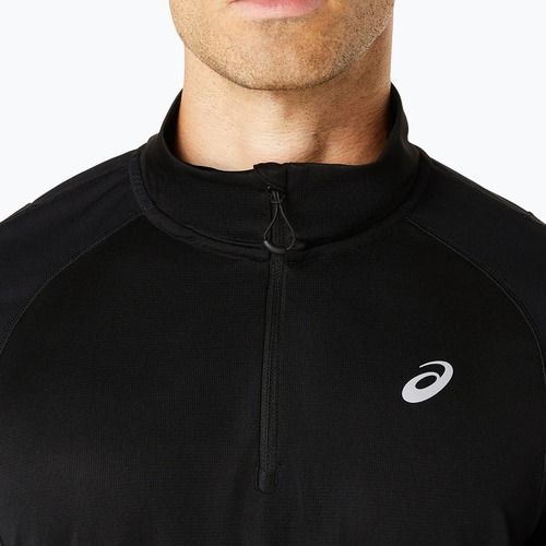 Pánské běžecké tričko longsleeve ASICS Road Lite-Show 1/2 Zip performance black