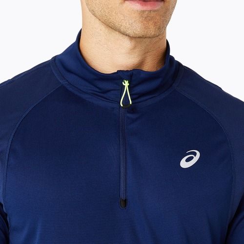 Pánské běžecké tričko longsleeve ASICS Road Lite-Show 1/2 Zip blue expense