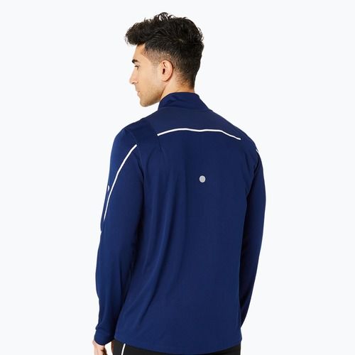 Pánské běžecké tričko longsleeve ASICS Road Lite-Show 1/2 Zip blue expense