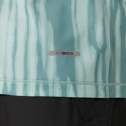 Pánské běžecké tričko longsleeve  ASICS Road All Over Print light celadon/celadon