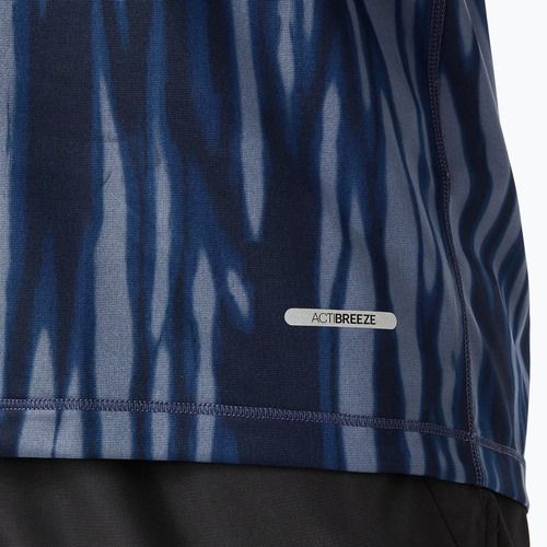 Pánské běžecké tričko longsleeve  ASICS Road All Over Print blue expanse/midnight