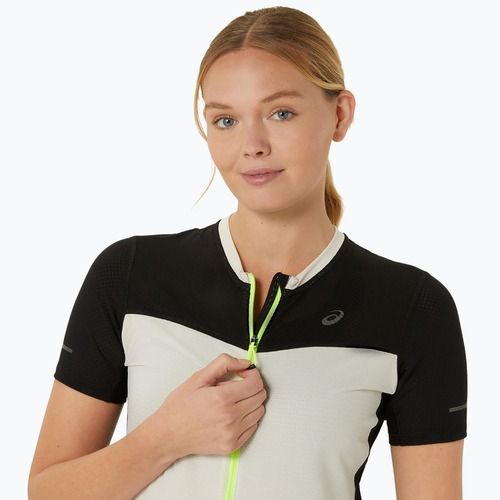 Dámské běžecké tričko ASICS Fuijtrail Top oatmeal/performance black