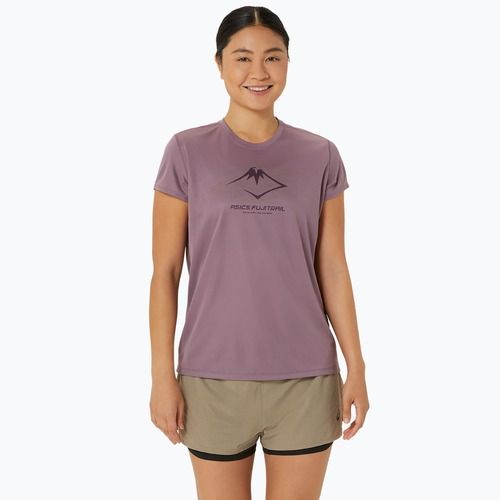 Dámské běžecké tričko ASICS Fujitrail logo dusty mauve