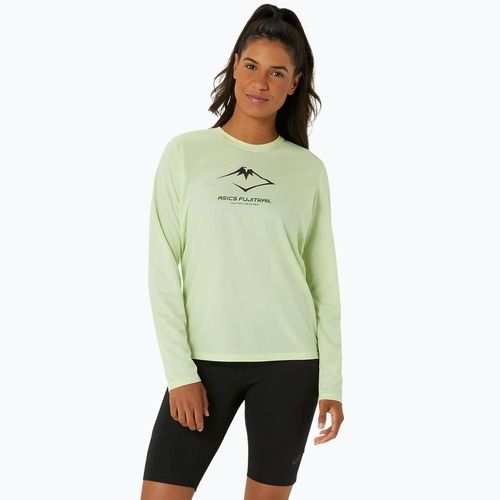 Dámské běžecké tričko longsleeve  ASICS Fujitrail Logo cool matcha