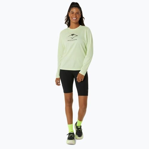 Dámské běžecké tričko longsleeve  ASICS Fujitrail Logo cool matcha